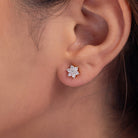 Vrinda Moissanite Pendant and Earrings Set - Shinez By Baxi Jewellers