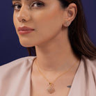 Solana Moissanite Pendant and Earrings Set - Shinez By Baxi Jewellers