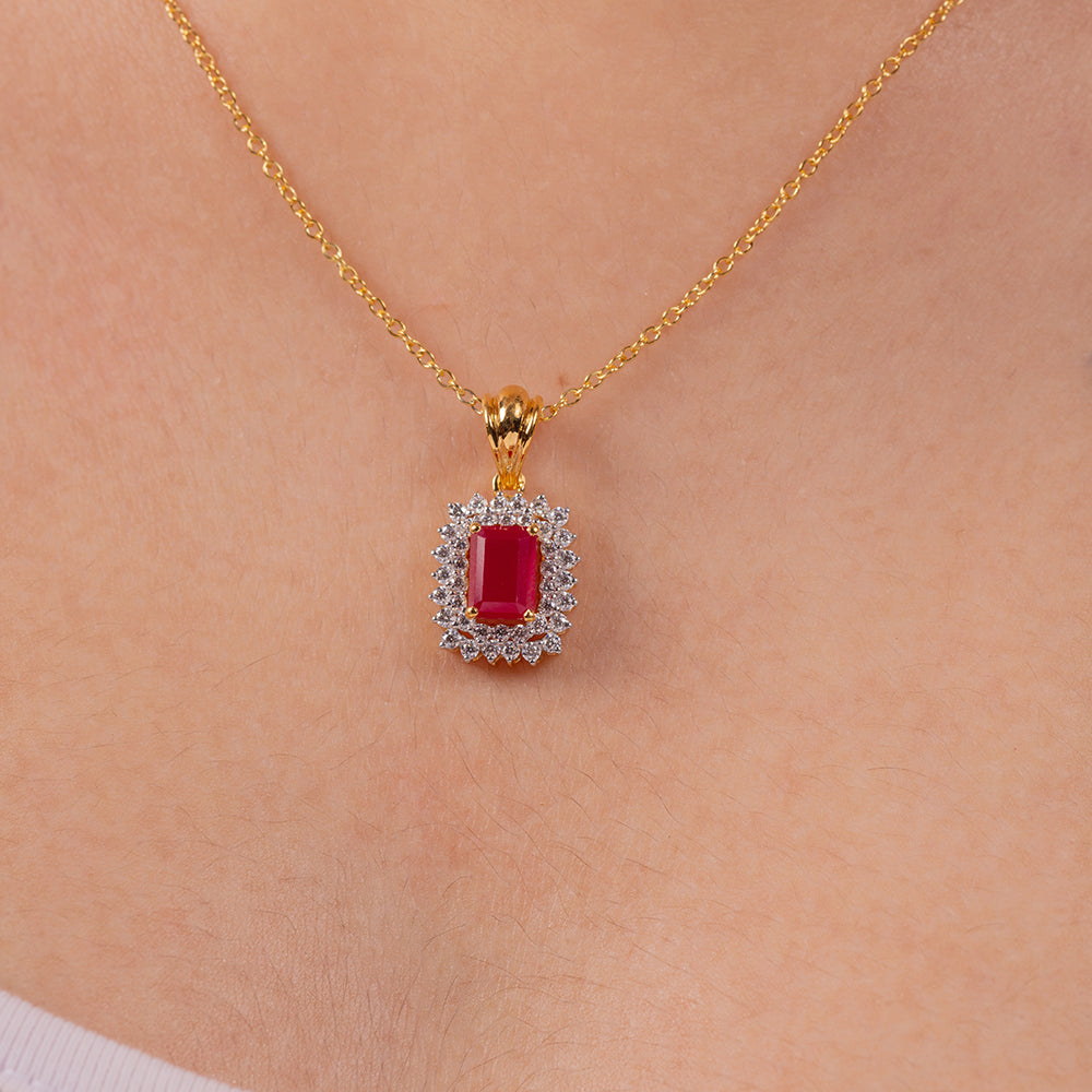 Alicia Moissanite Pendant and Earrings Set - Shinez By Baxi Jewellers