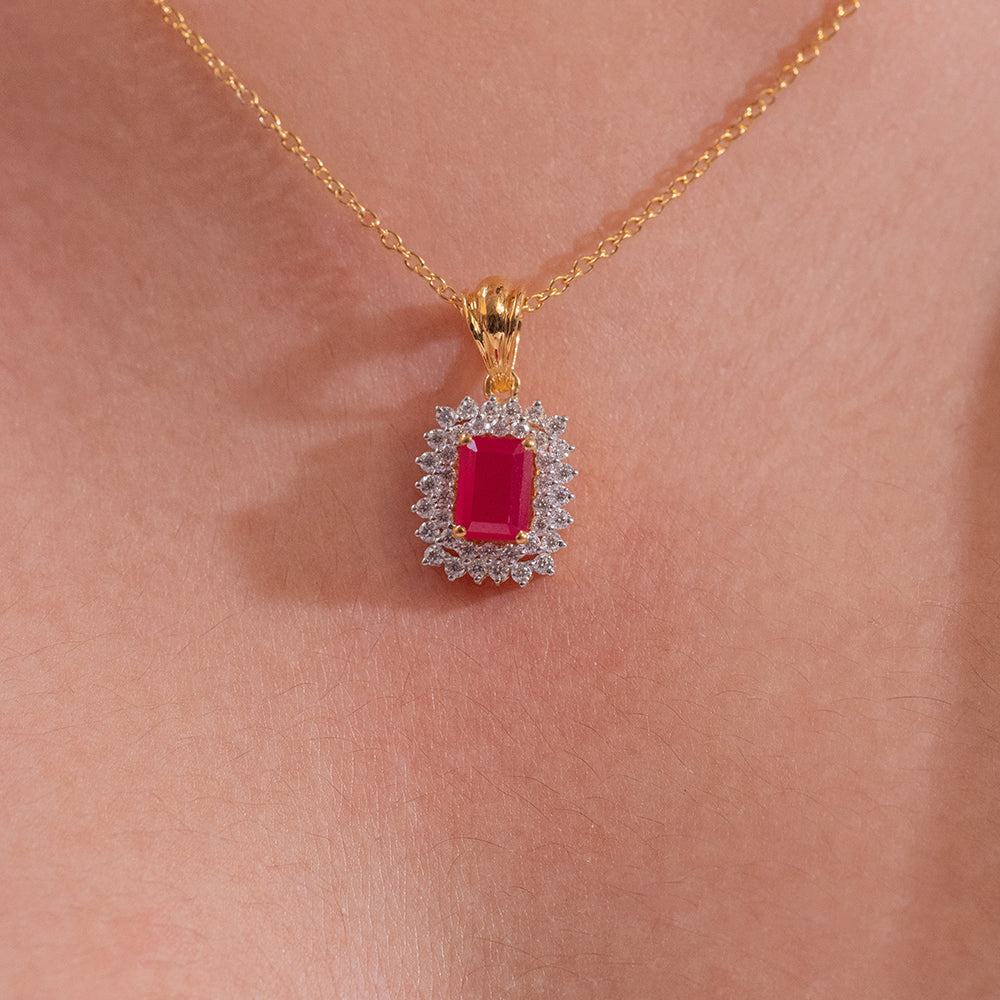 Alicia Moissanite Pendant and Earrings Set - Shinez By Baxi Jewellers