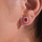 Alicia Moissanite Pendant and Earrings Set - Shinez By Baxi Jewellers