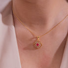 Nelia Moissanite Pendant and Earrings Set - Shinez By Baxi Jewellers