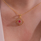 Nelia Moissanite Pendant and Earrings Set - Shinez By Baxi Jewellers