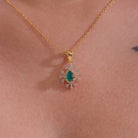 Noore Moissanite Pendant and Earrings Set - Shinez By Baxi Jewellers