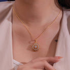 Qatara Moissanite Pendant and Earrings Set - Shinez By Baxi Jewellers