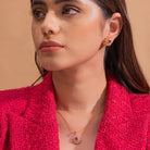 Darsi Moissanite Pendant and Earrings Set - Shinez By Baxi Jewellers