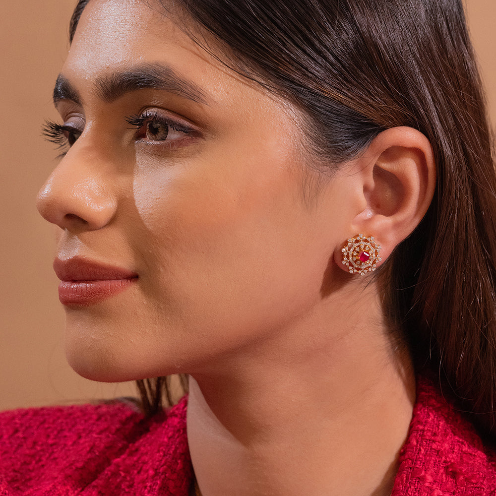 Darsi Moissanite Pendant and Earrings Set - Shinez By Baxi Jewellers