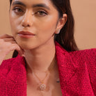 Ovita Moissanite Pendant and Earrings Set - Shinez By Baxi Jewellers