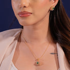 Aryahi Moissanite Pendant and Earrings Set - Shinez By Baxi Jewellers