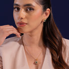 Aryahi Moissanite Pendant and Earrings Set - Shinez By Baxi Jewellers