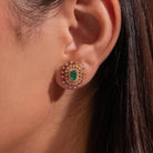 Eshana Moissanite Pendant and Earrings Set - Shinez By Baxi Jewellers