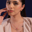 Zeri Moissanite Pendant and Earrings Set - Shinez By Baxi Jewellers