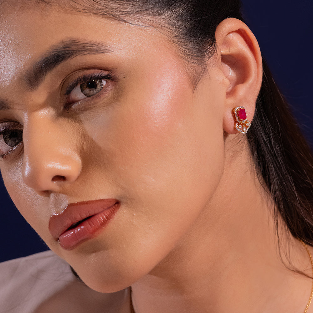 Zeri Moissanite Pendant and Earrings Set - Shinez By Baxi Jewellers