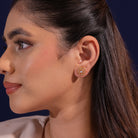 Noir Moissanite Pendant and Earrings Set - Shinez By Baxi Jewellers