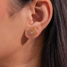 Noir Moissanite Pendant and Earrings Set - Shinez By Baxi Jewellers