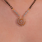 Navya Moissanite Silver Mangalsutra for Women | 22KT Gold Vermeil - Shinez By Baxi Jewellers