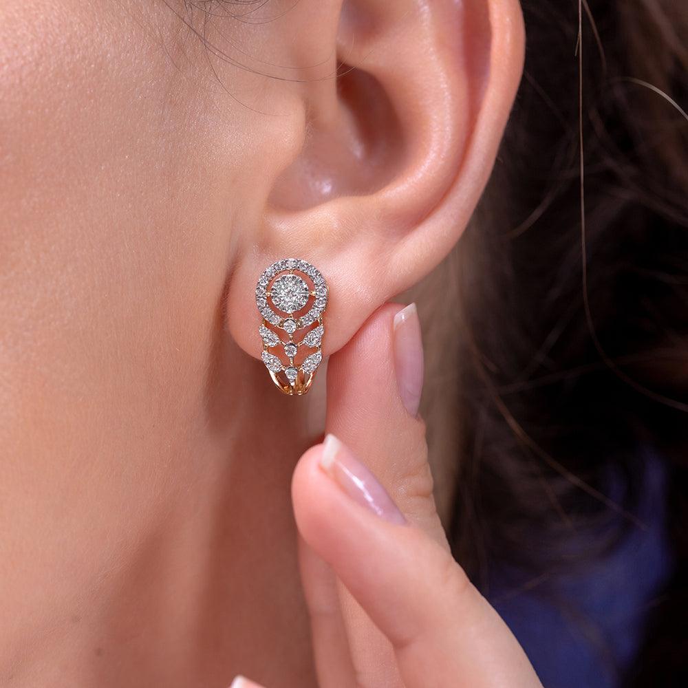 Silver hoop stud earrings on sale