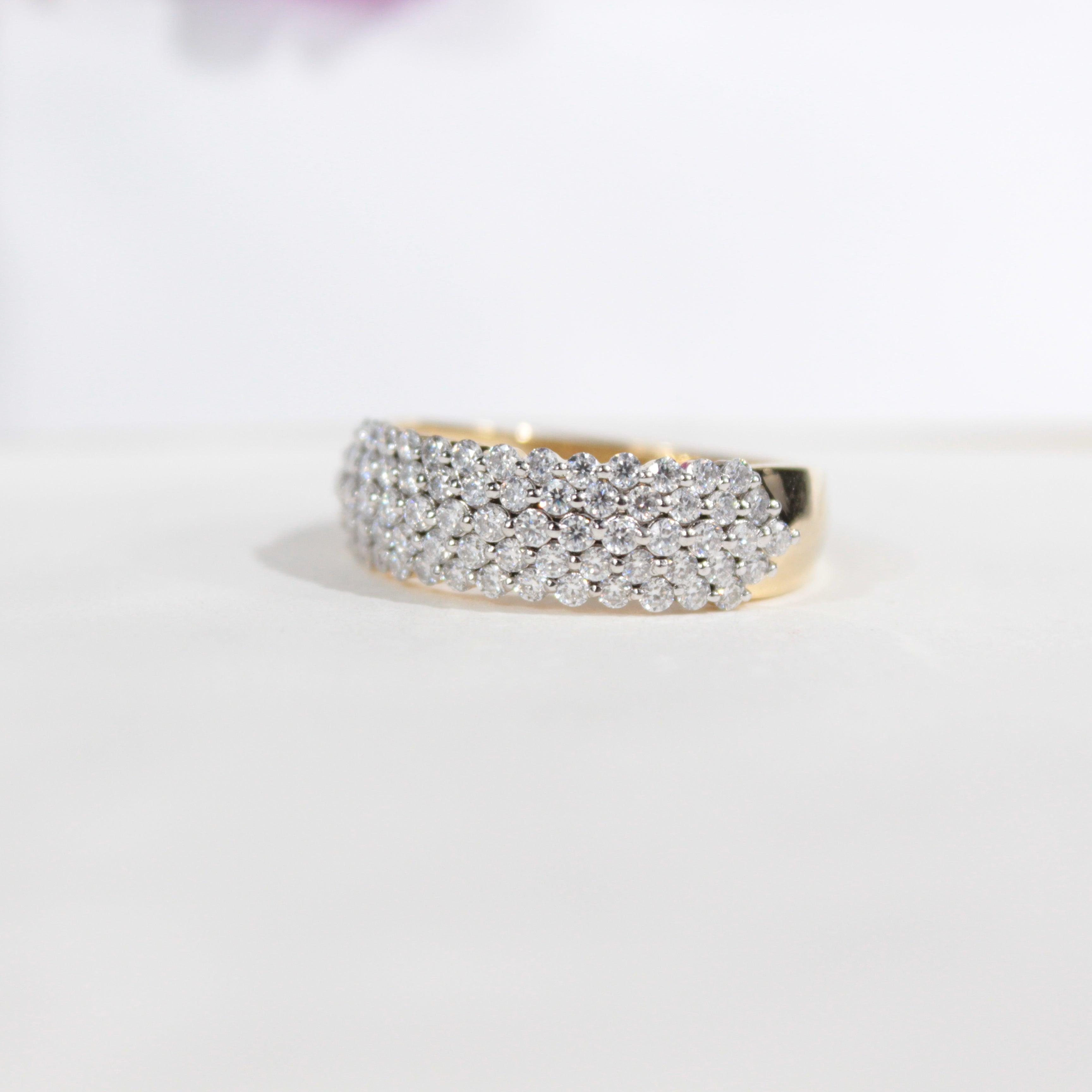 Eni Silver Band With Swarovski Stones For Women - Shinez By Baxi Jewellers