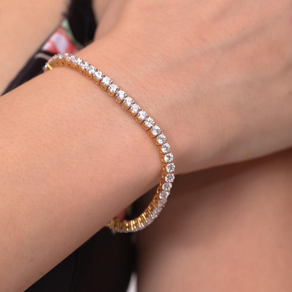 Fynn Silver Tennis Bracelet for Women - Shinez By Baxi Jewellers
