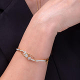 Lavinia Silver Oval Bracelet for Women - Shinez By Baxi Jewellers