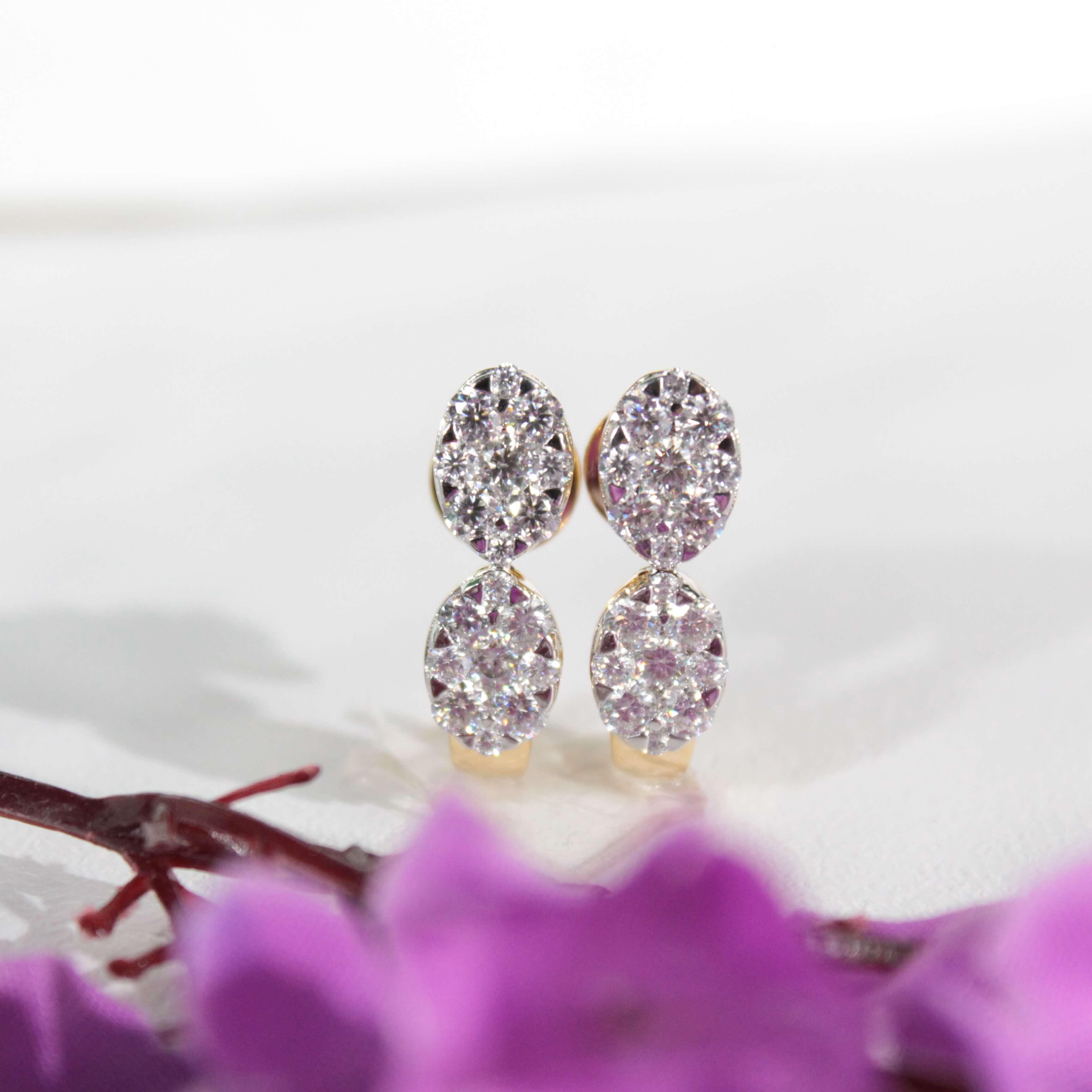 Raya Silver Hoop Earrings for Women - Shinez By Baxi Jewellers