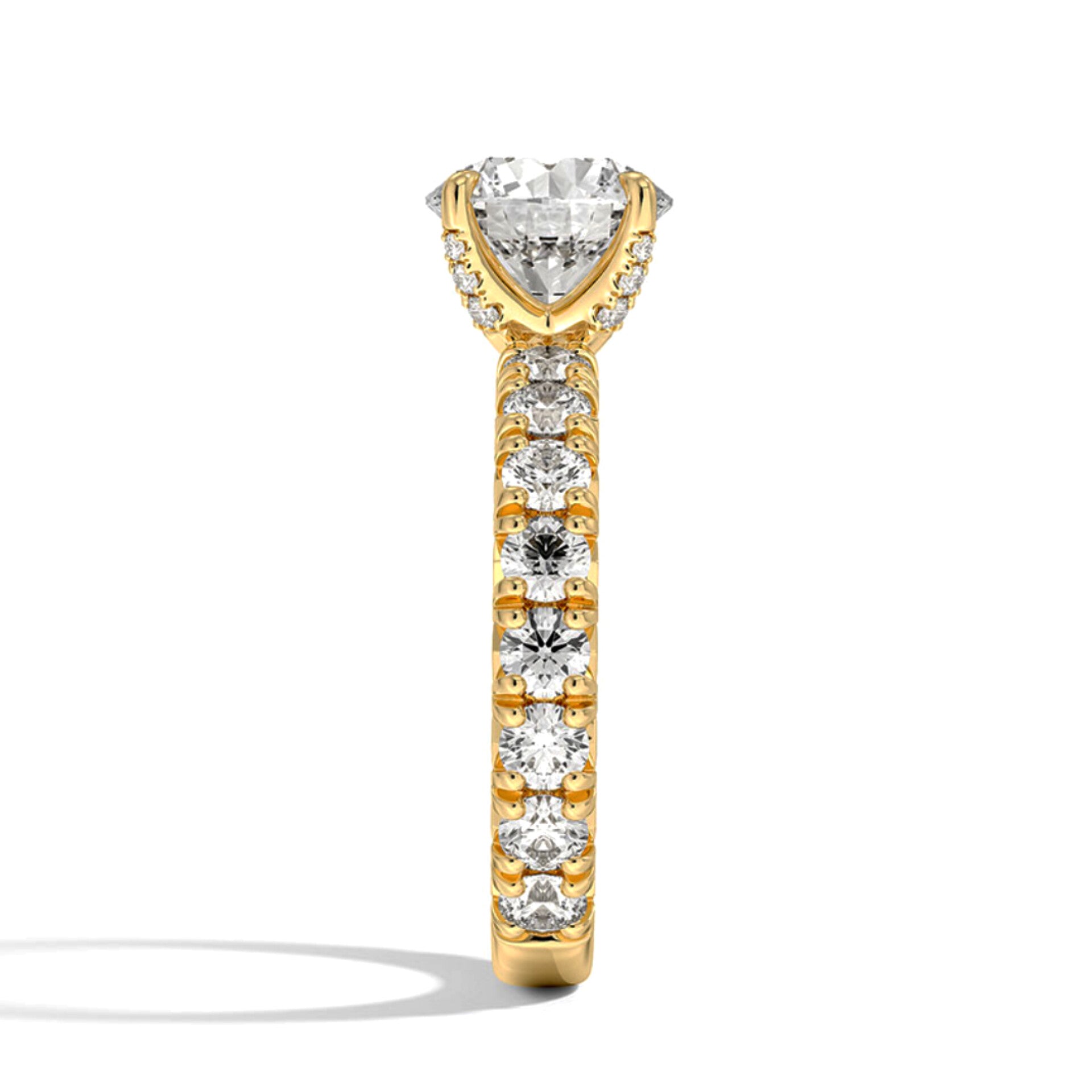 Sigma 2 carat Solitaire Silver Ring Yellow Gold - Shinez By Baxi Jewellers