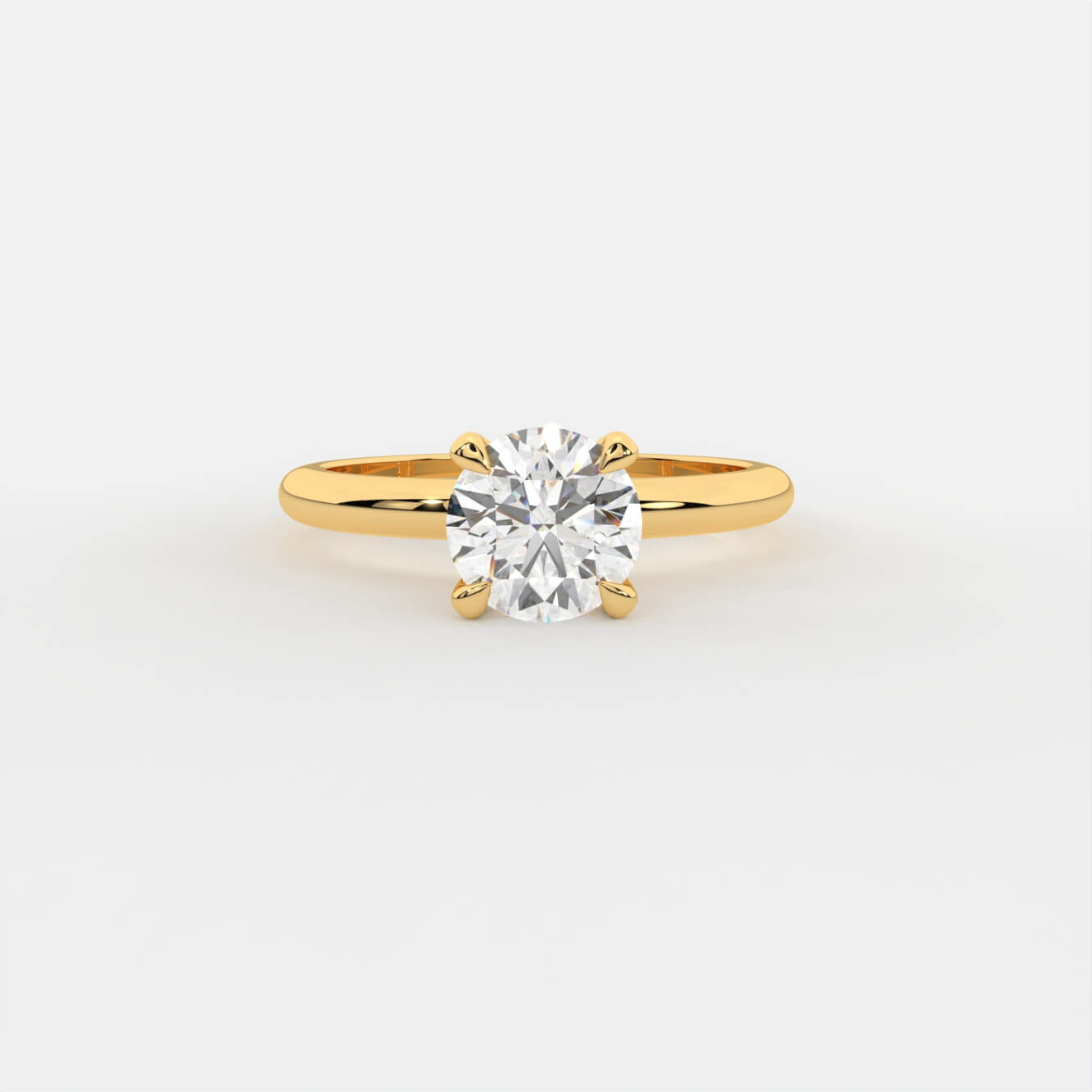 Ziora 1ct Round Solitaire Silver Ring for Women - Shinez By Baxi Jewellers