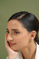 Ursa Silver Moissanite Drop Earrings | 22KT Gold Vermeil - Shinez By Baxi Jewellers