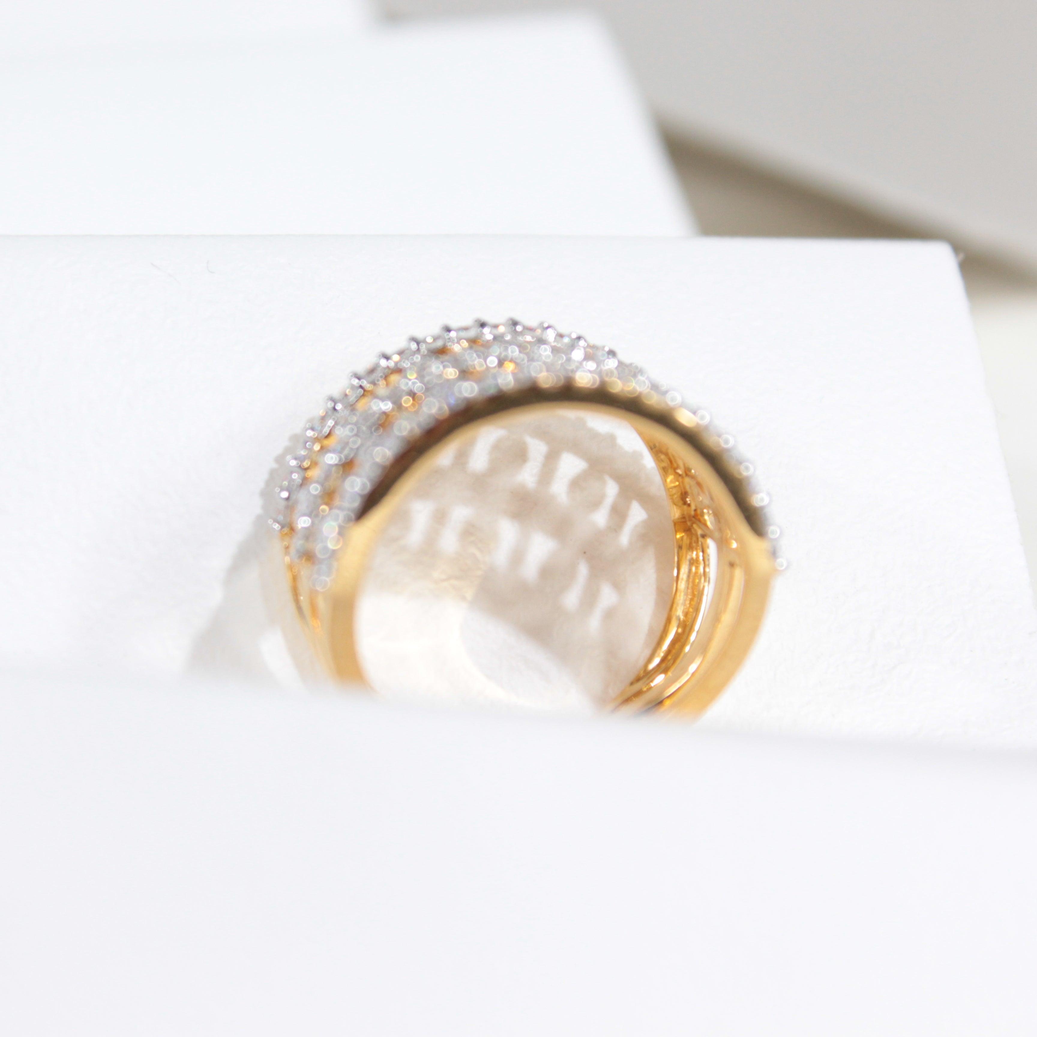 Ziona Silver Band With Swarovski Stones For Women - Shinez By Baxi Jewellers