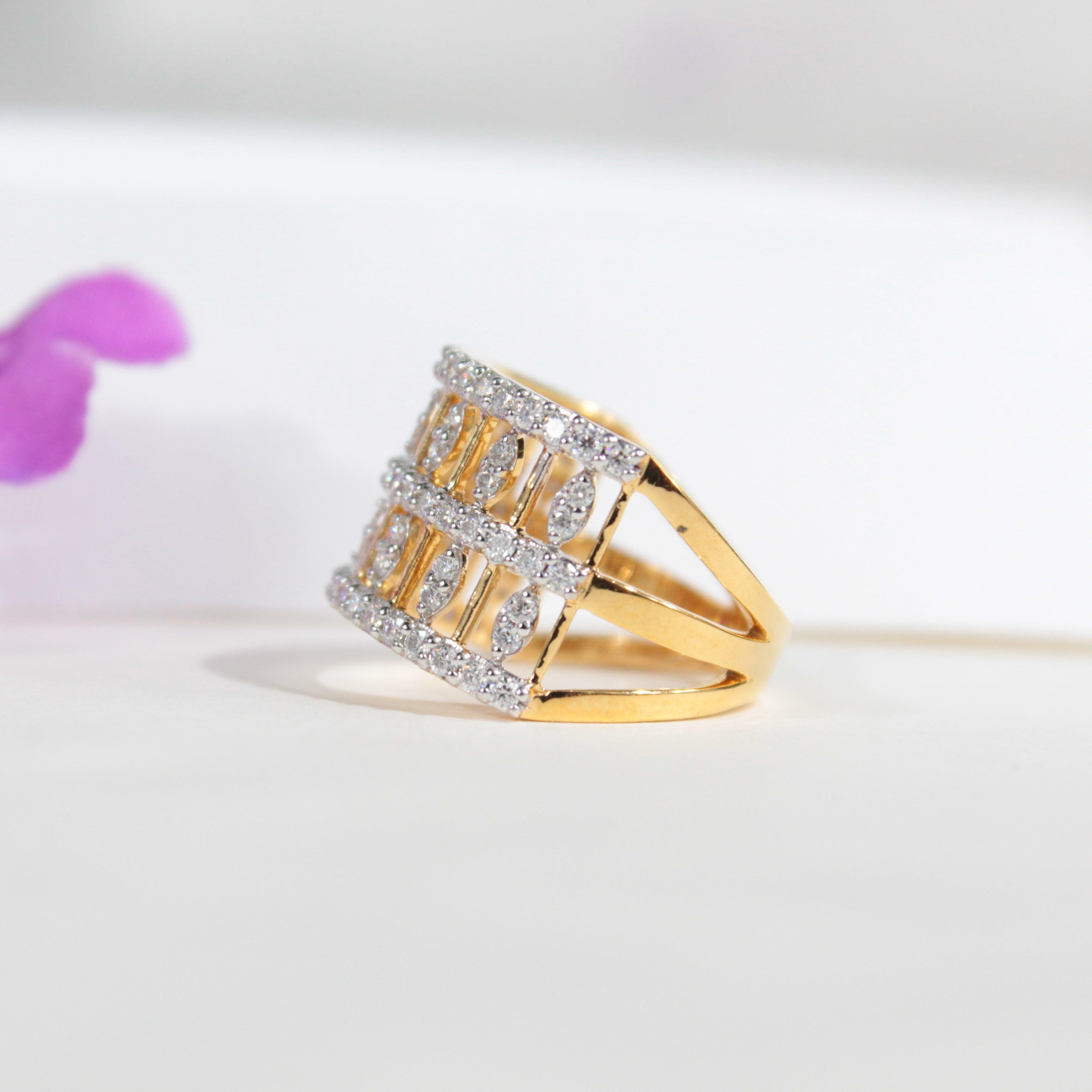 Ziona Silver Band With Swarovski Stones For Women - Shinez By Baxi Jewellers